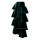 Ladies Asymmetric High Waist Ruffle Velvet Long Skirt